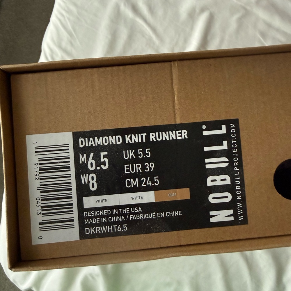 NOBULL Allday knit in White size 8 New - Picture 8 of 9